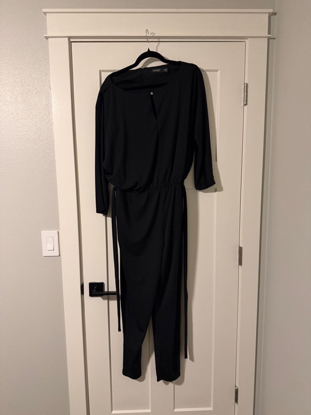 Ralph Lauren Black Jumpsuit with Tie Waist